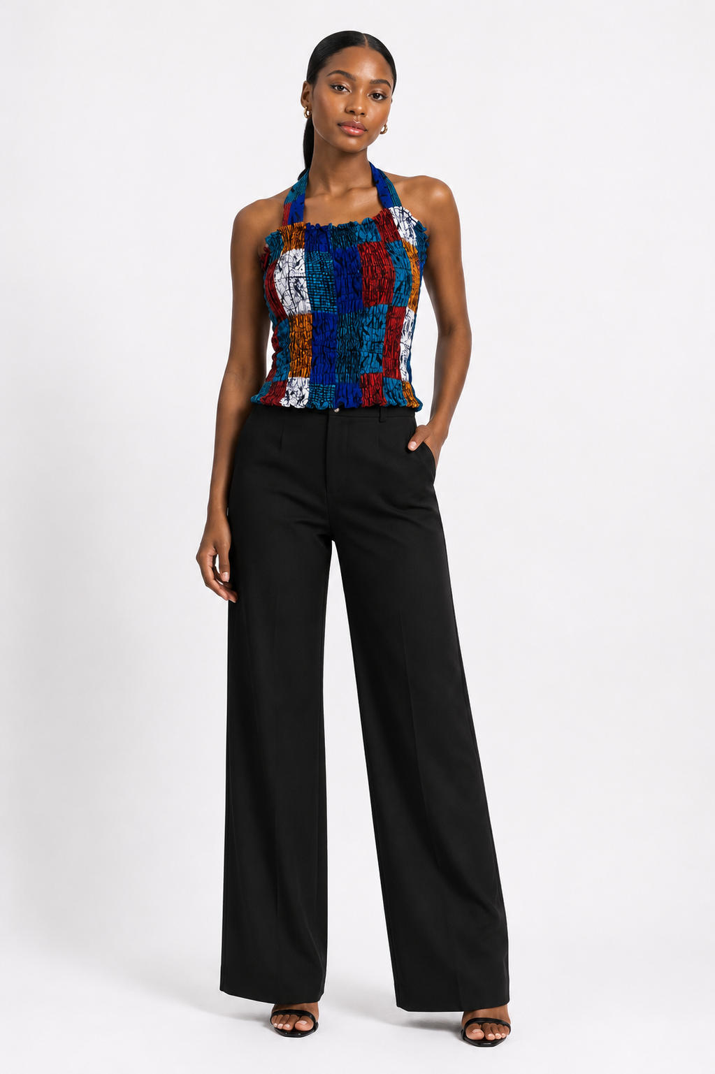 *Ankara Smocked Halter Top | African Print Top | Agbeke Style