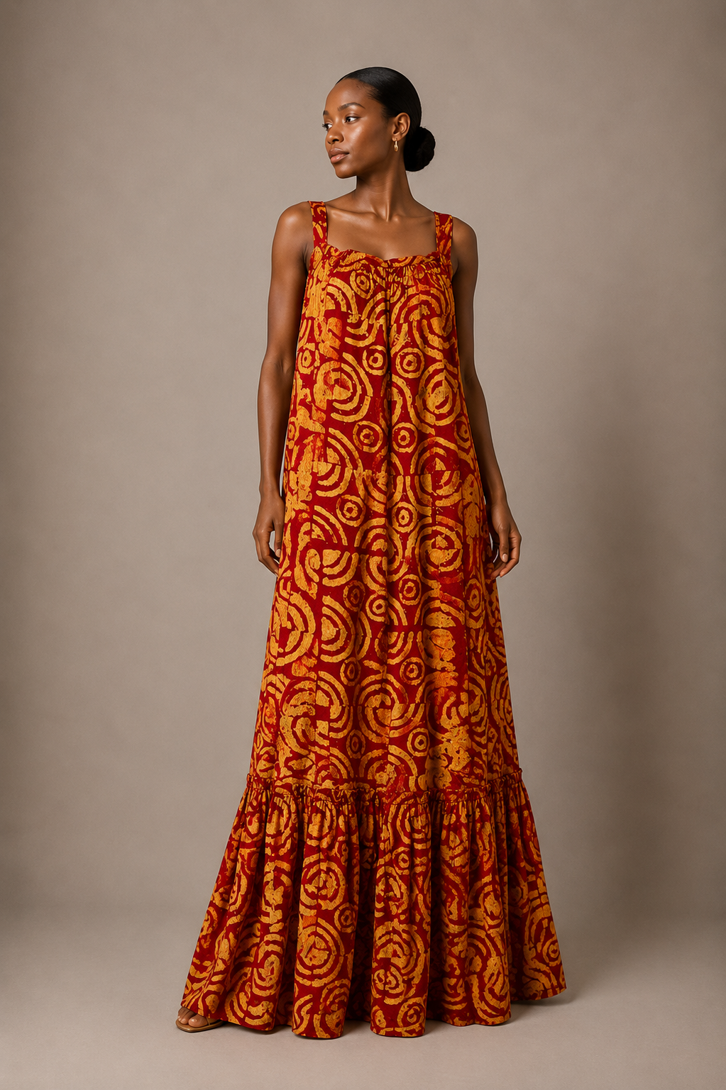 *Adire Sweetheart Maxi Dress | African Print Dress | Agbeke Style