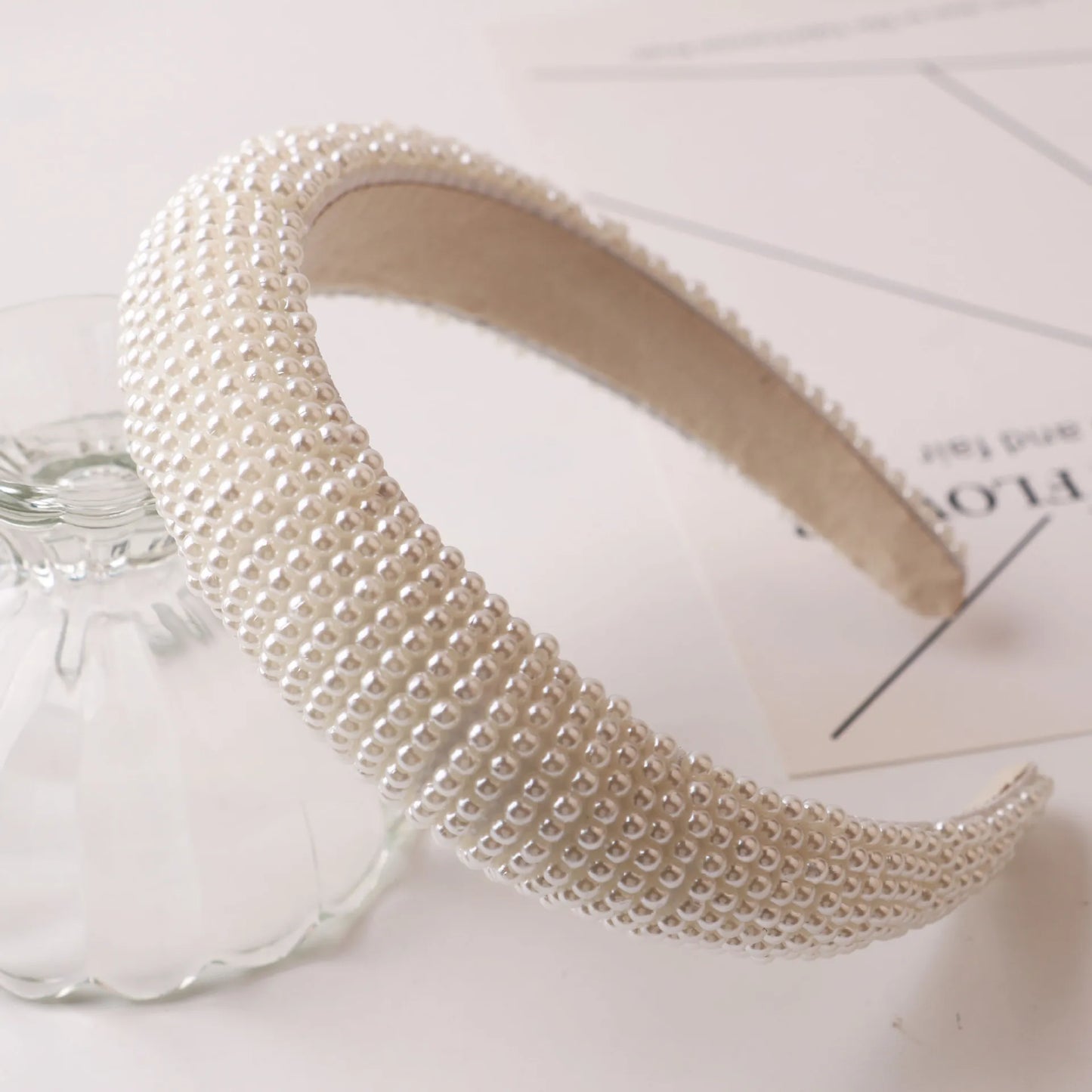 Pearl Encrusted Wide Headband | Statement Hair Accessory | Agbeke Style