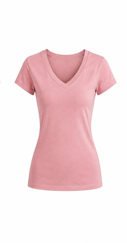 *Fitted V-Neck Short Sleeve Top | Women's Wardrobe Essential | Agbeke Style