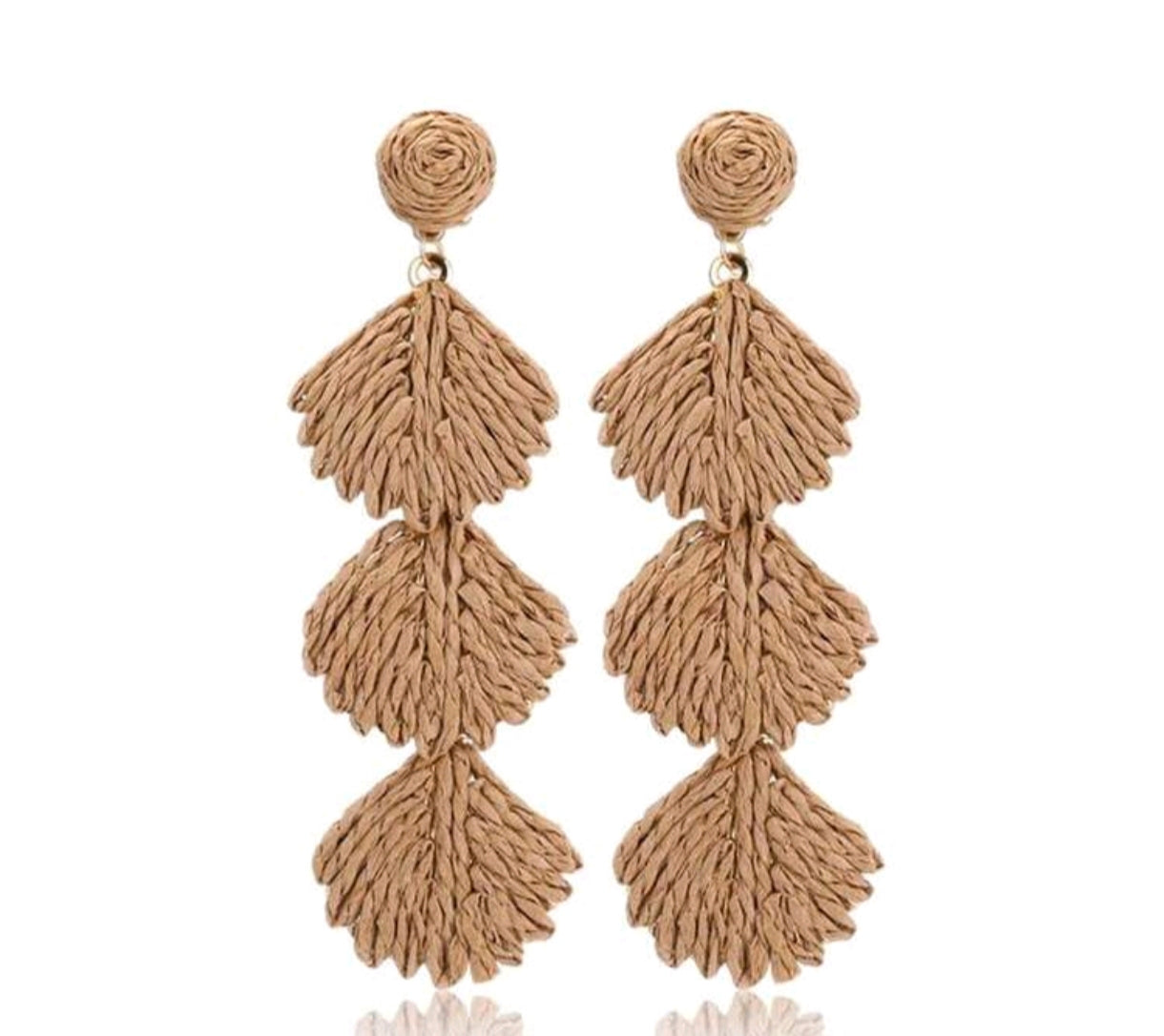 *Raffia Woven Statement Earrings | Women's Boho Earrings | Agbeke Style