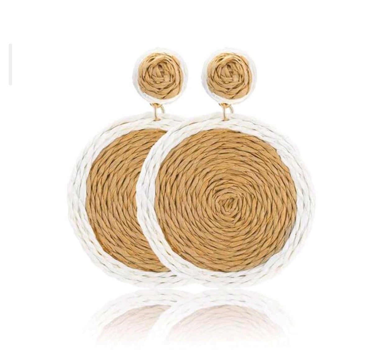 *Raffia Woven Statement Earrings | Women's Boho Earrings | Agbeke Style