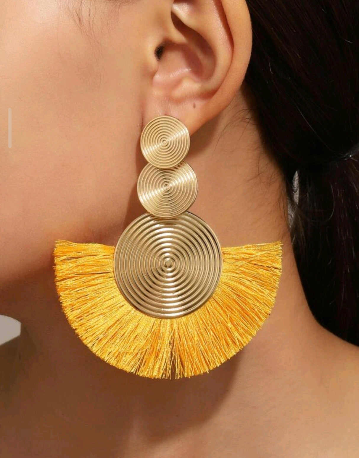 *Raffia Woven Statement Earrings | Women's Boho Earrings | Agbeke Style