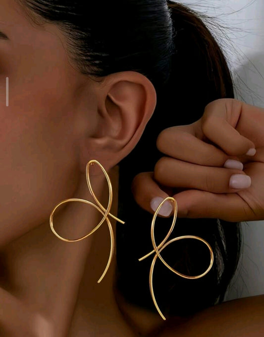 Faux Gold Statement Earrings | Women's Fashion Earrings | Agbeke Style