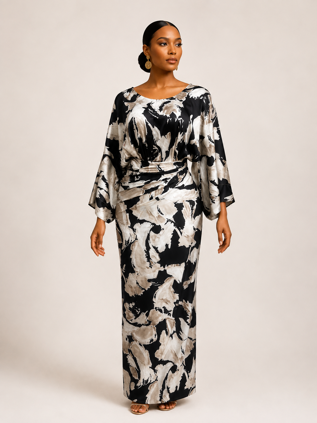 *Silky Iro & Buba Wrap Set | Floral Print Two-Piece | Agbeke Style