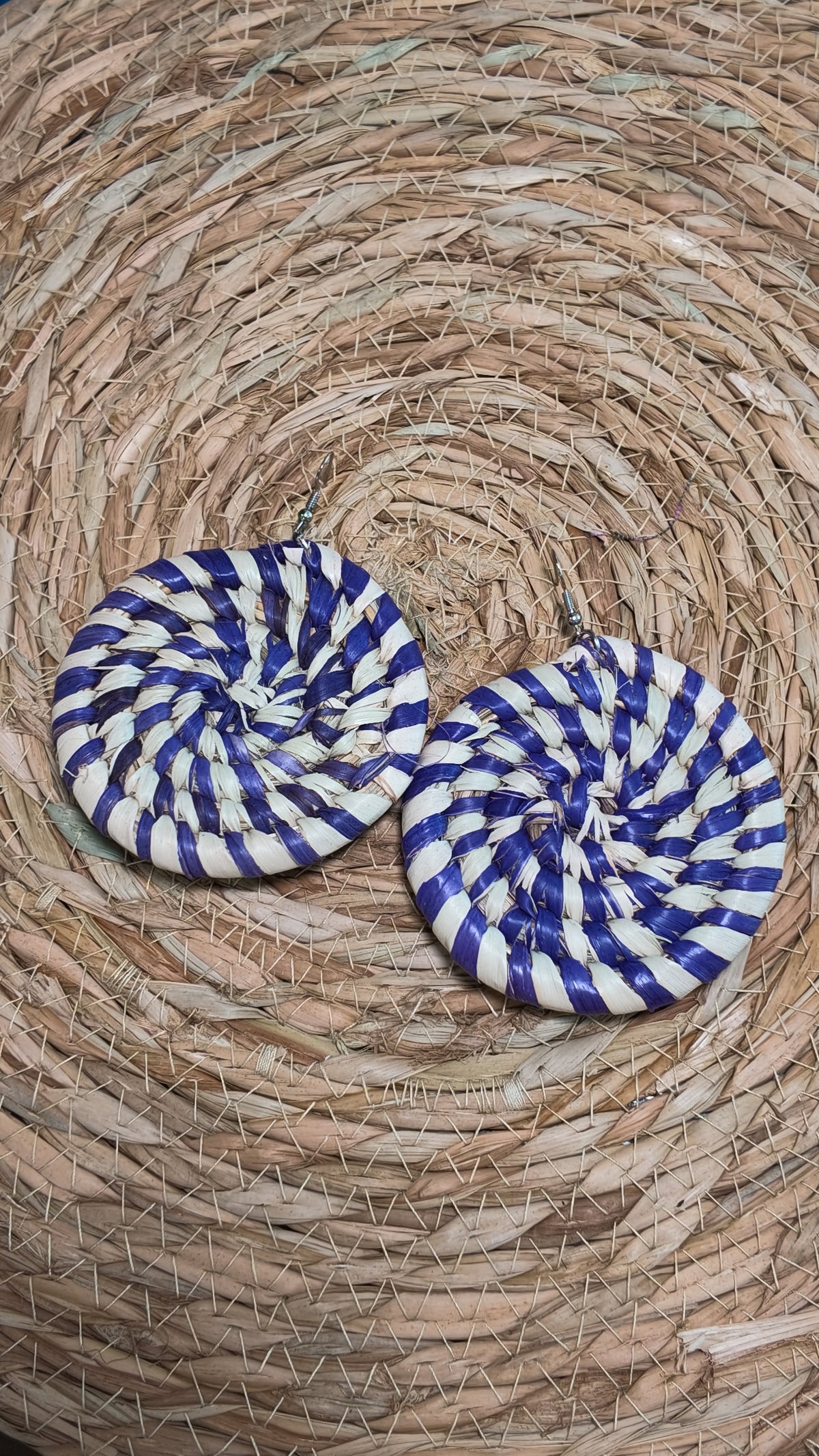 Hand-Woven Raffia Statement Drop Earrings | Bohemian Artisan Jewelry | Agbeke Style