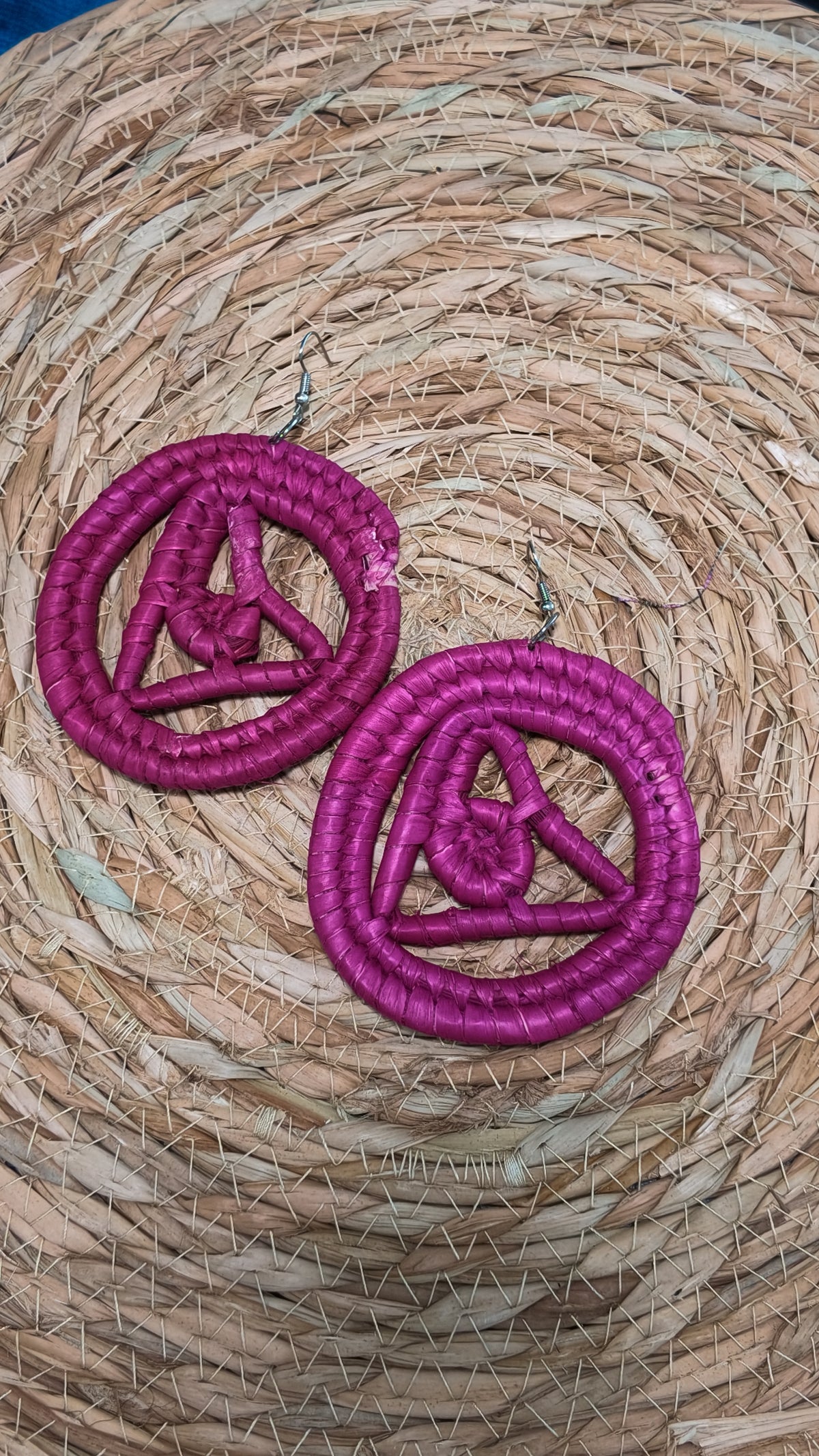 Hand-Woven Raffia Statement Drop Earrings | Bohemian Artisan Jewelry | Agbeke Style