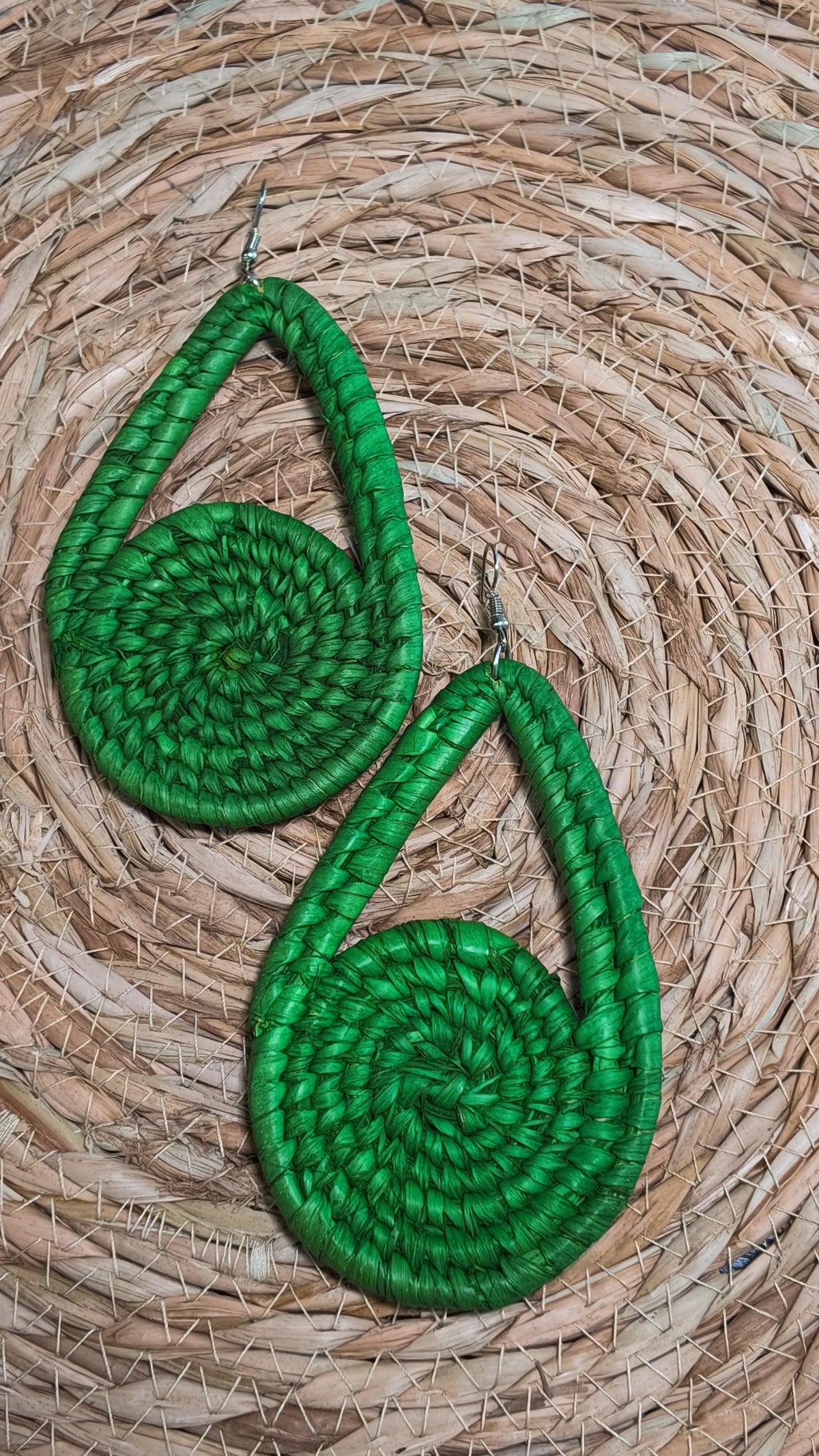 Hand-Woven Raffia Statement Drop Earrings | Bohemian Artisan Jewelry | Agbeke Style