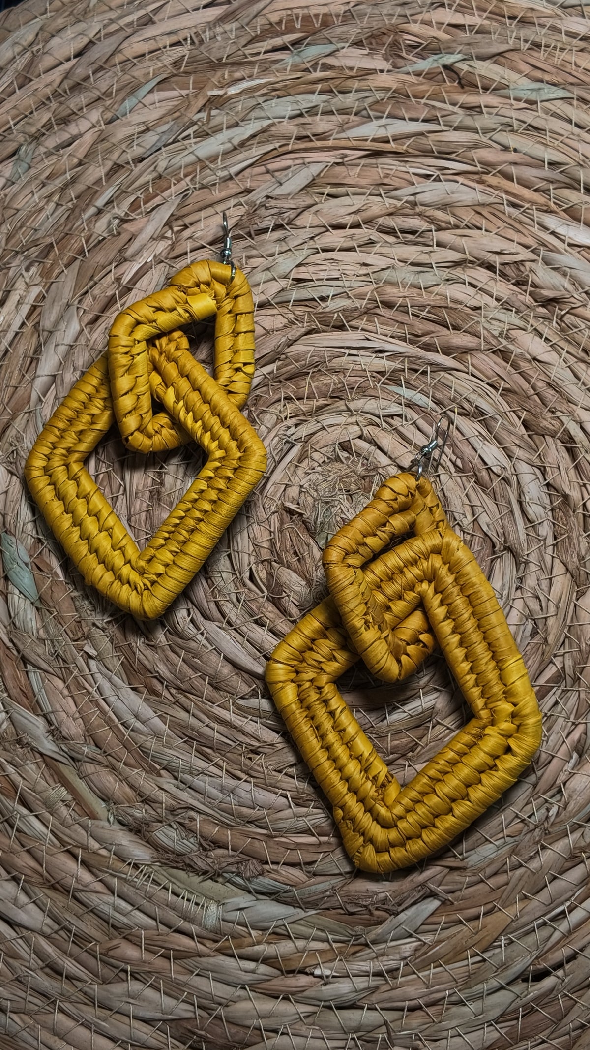 Hand-Woven Raffia Statement Drop Earrings | Bohemian Artisan Jewelry | Agbeke Style