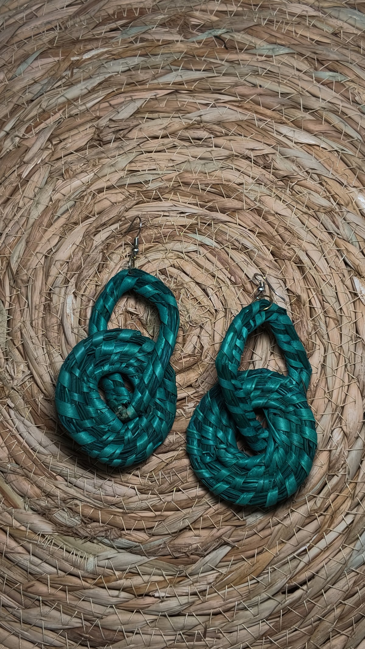 Hand-Woven Raffia Statement Drop Earrings | Bohemian Artisan Jewelry | Agbeke Style