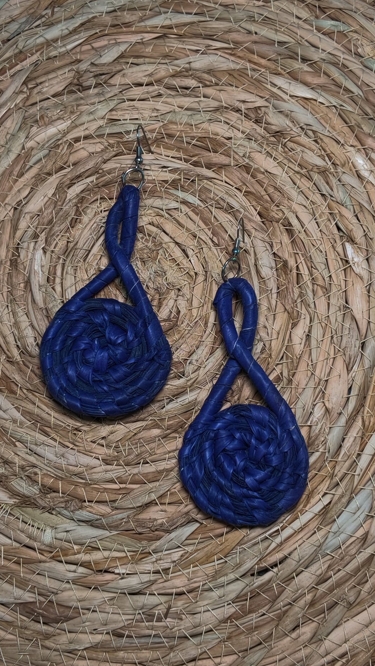 Hand-Woven Raffia Statement Drop Earrings | Bohemian Artisan Jewelry | Agbeke Style