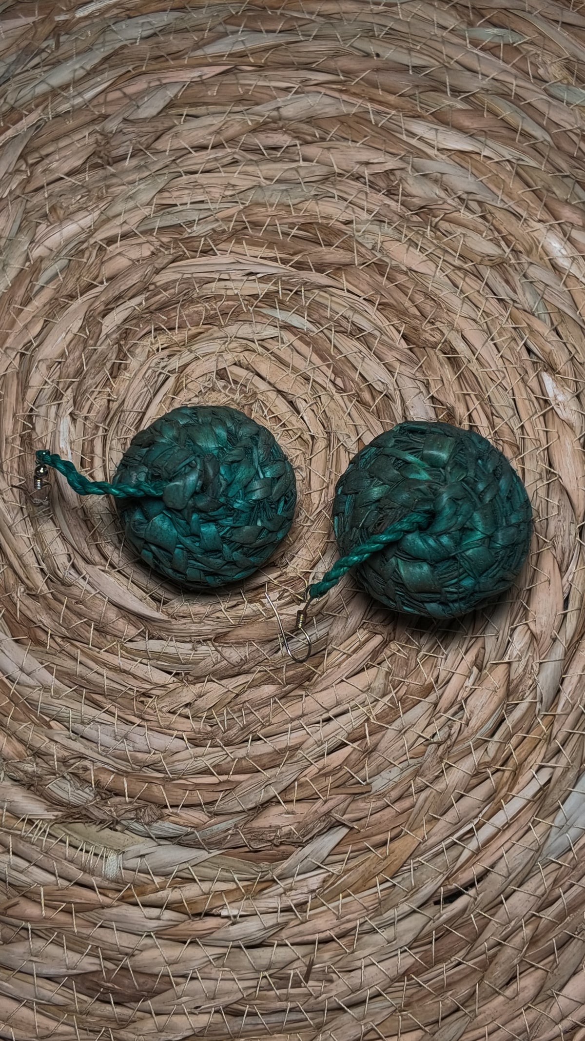 Hand-Woven Raffia Statement Drop Earrings | Bohemian Artisan Jewelry | Agbeke Style