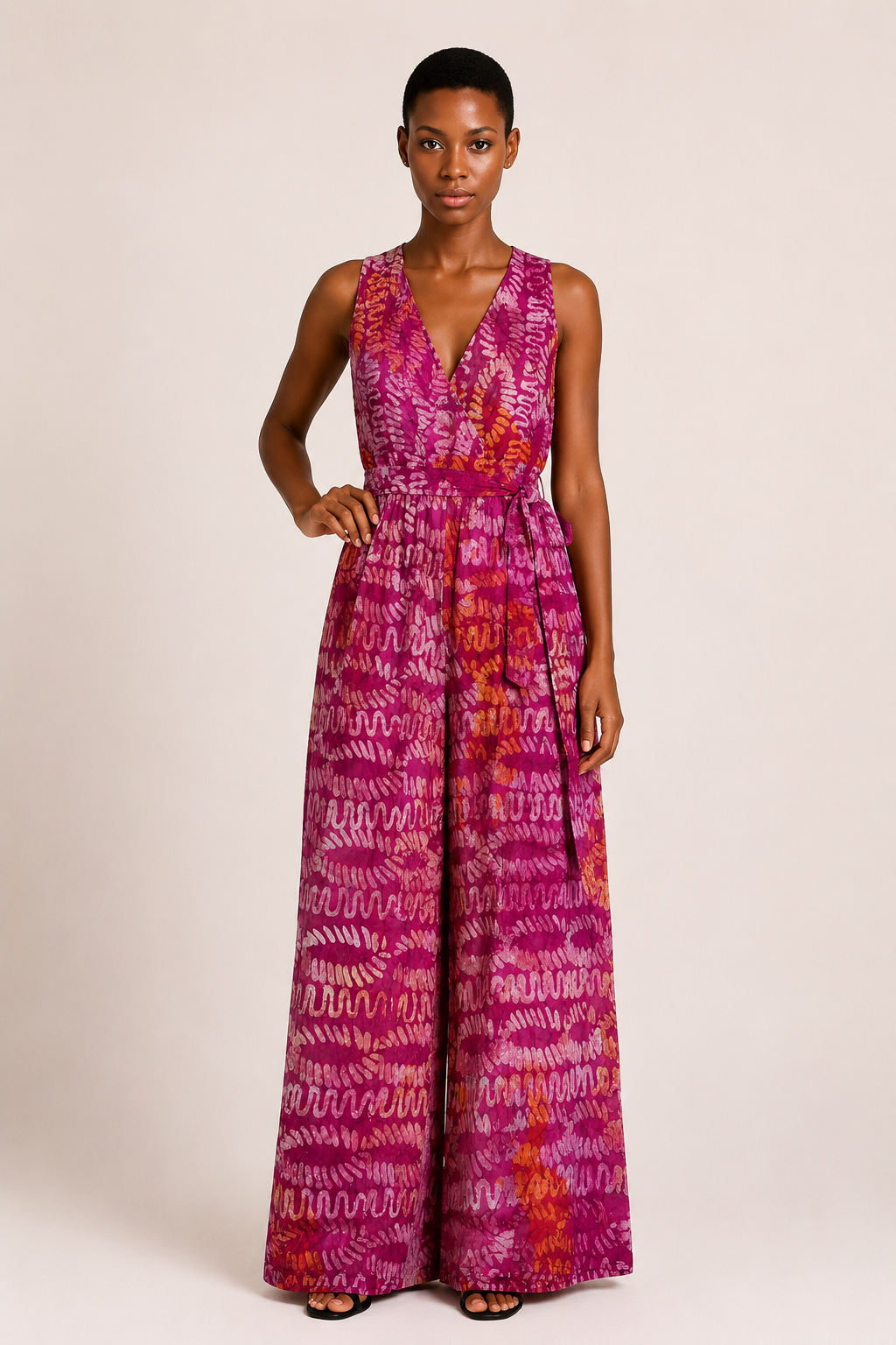 Adire Two-Piece Backless Top & Trousers  | African Print Co-ord| Agbeke Style