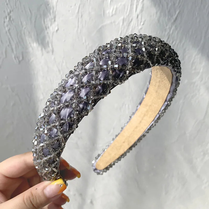 Matte Beaded Wide Headband | Statement Hair Accessory | Agbeke Style