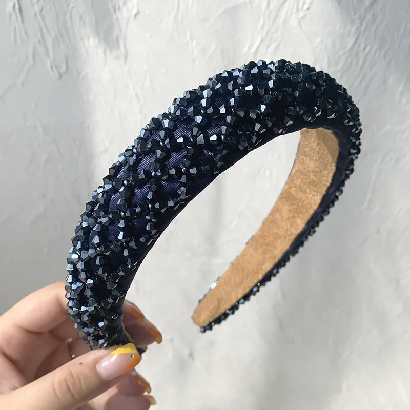 Matte Beaded Wide Headband | Statement Hair Accessory | Agbeke Style