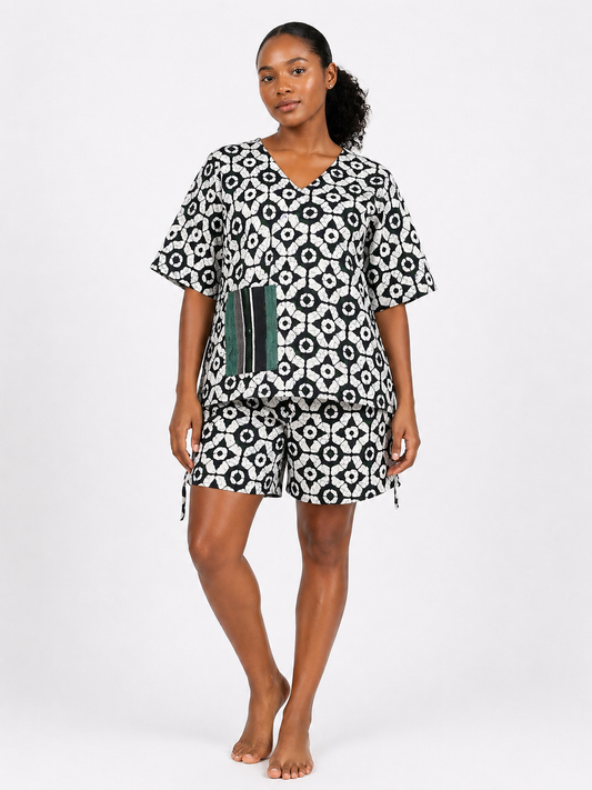 Ankara 2-Piece Top & Shorts Set | African Print Co-ord | Agbeke Style