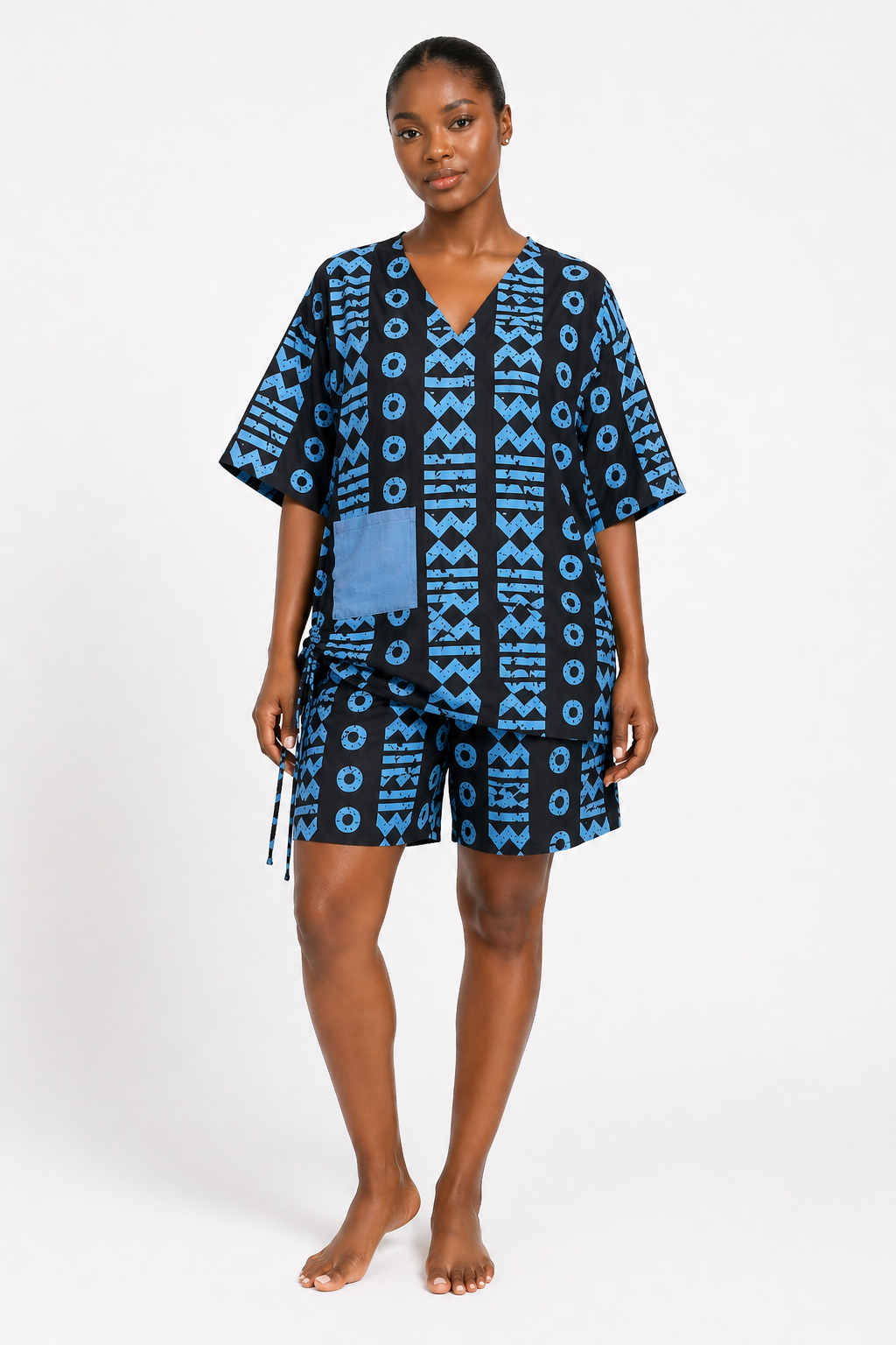 Ankara 2-Piece Top & Shorts Set | African Print Co-ord | Agbeke Style