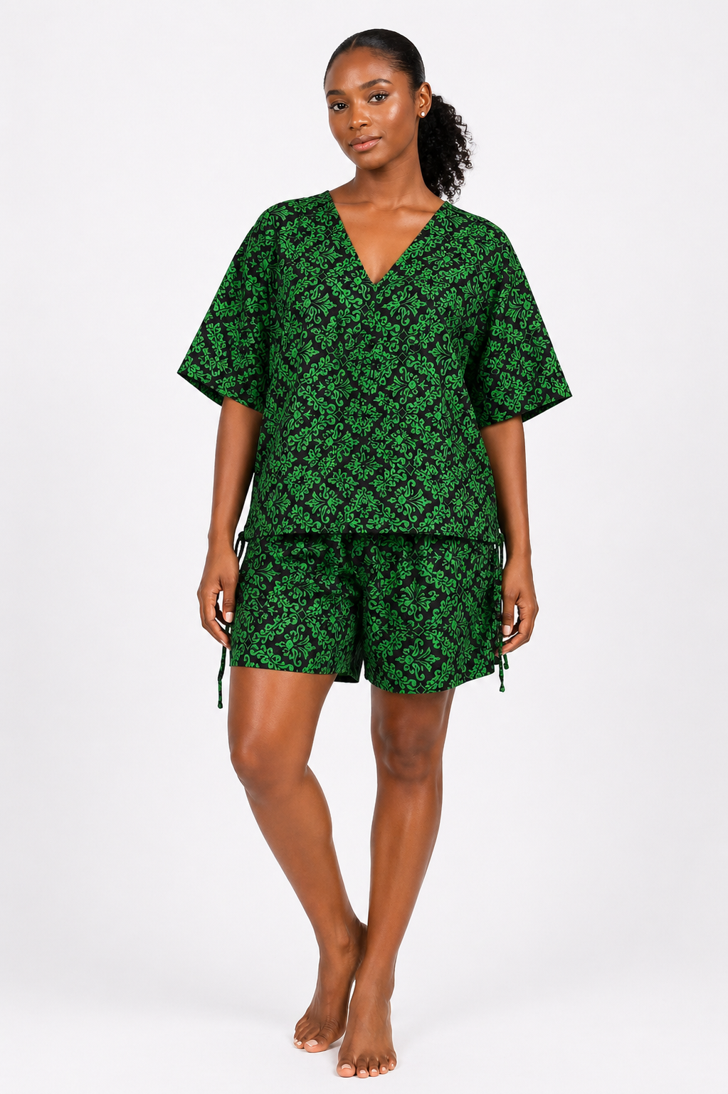 Ankara 2-Piece Top & Shorts Set | African Print Co-ord | Agbeke Style