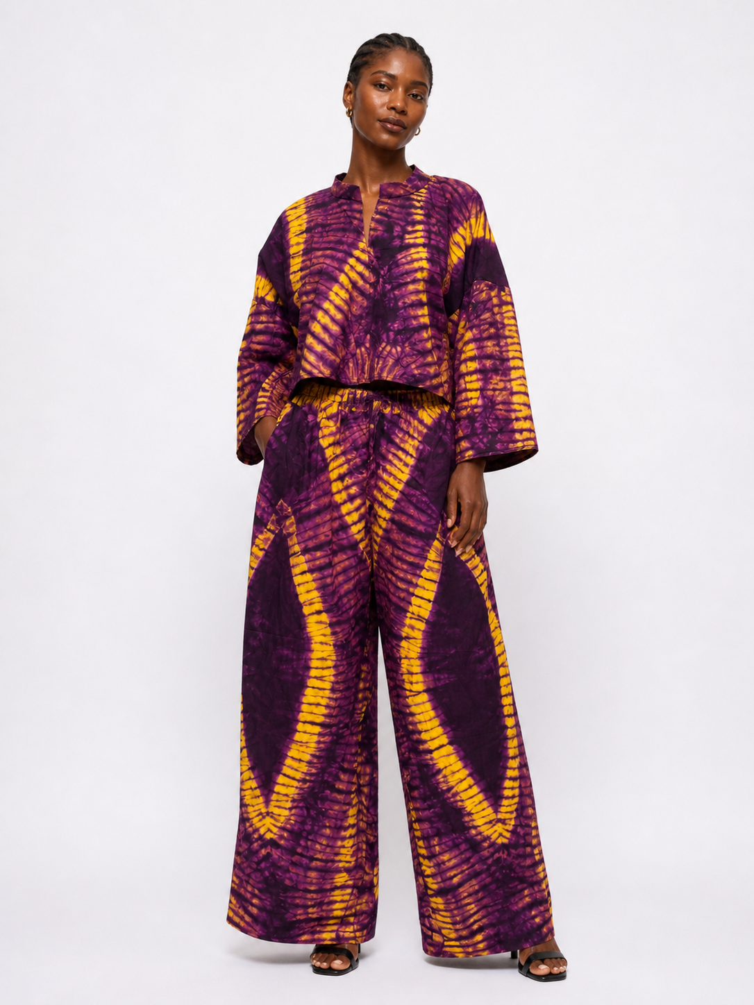 Ankara Crop Top & Wide Leg Palazzo Set | African Print Co-ord | Agbeke Style