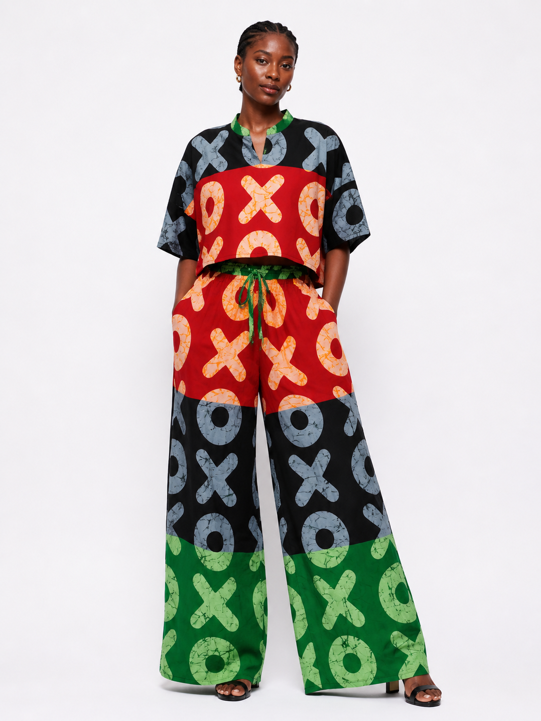 Ankara Crop Top & Wide Leg Palazzo Set | African Print Co-ord | Agbeke Style