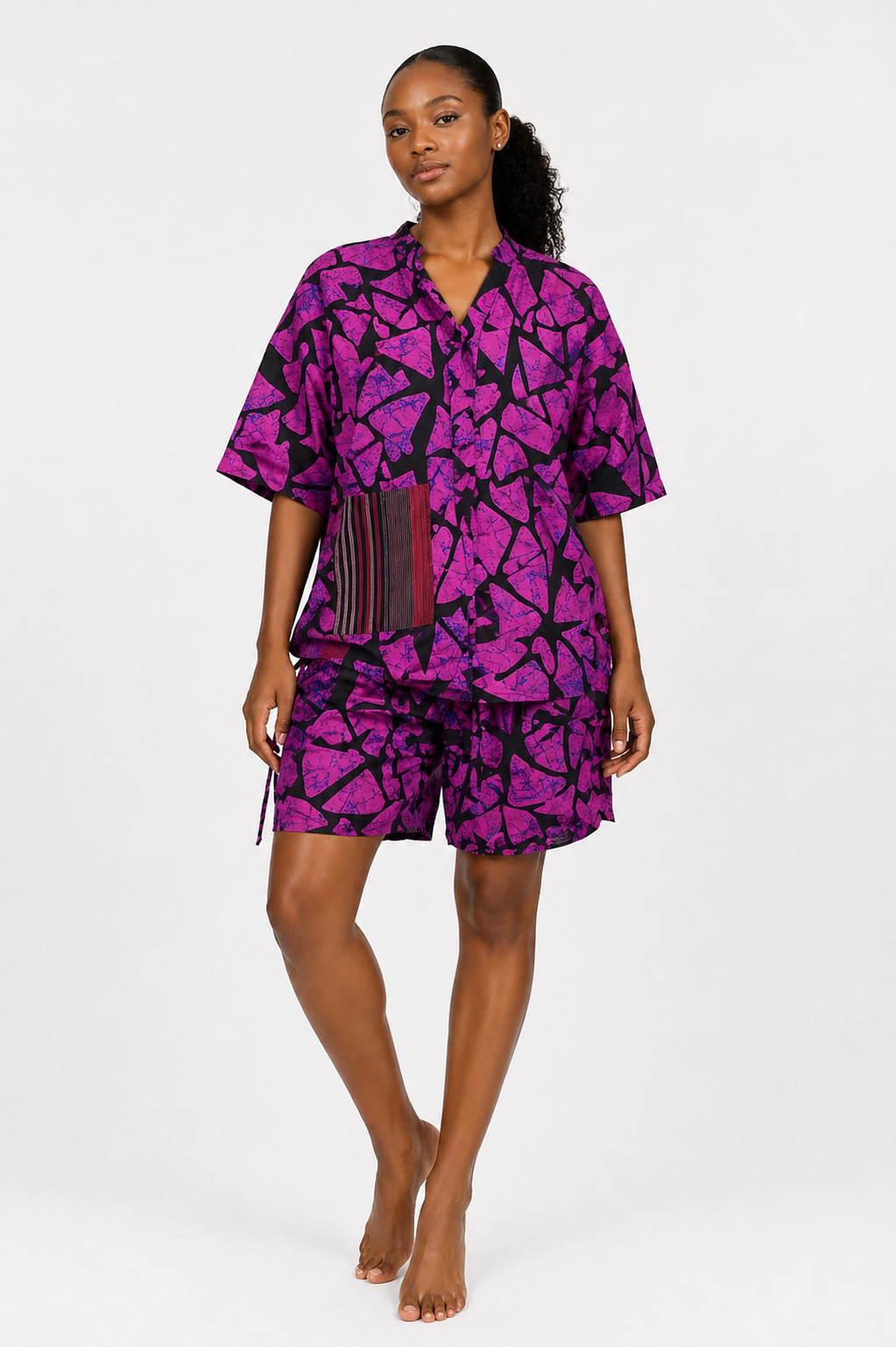 Ankara 2-Piece Top & Shorts Set | African Print Co-ord | Agbeke Style