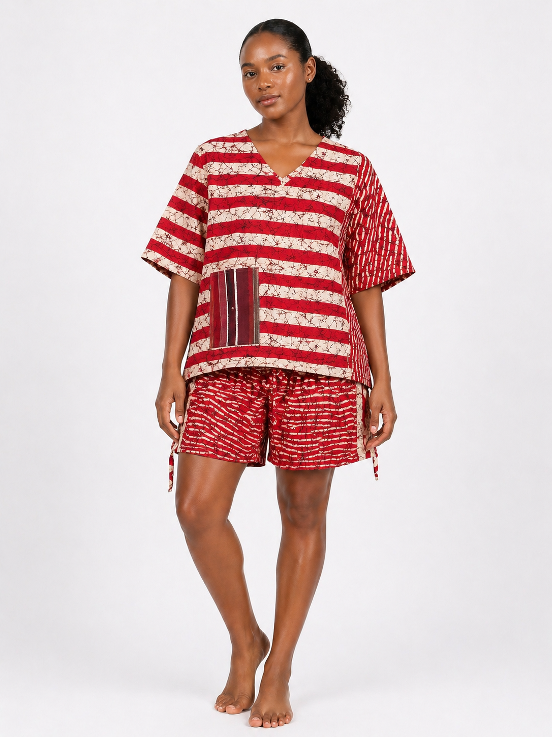 Ankara 2-Piece Top & Shorts Set | African Print Co-ord | Agbeke Style