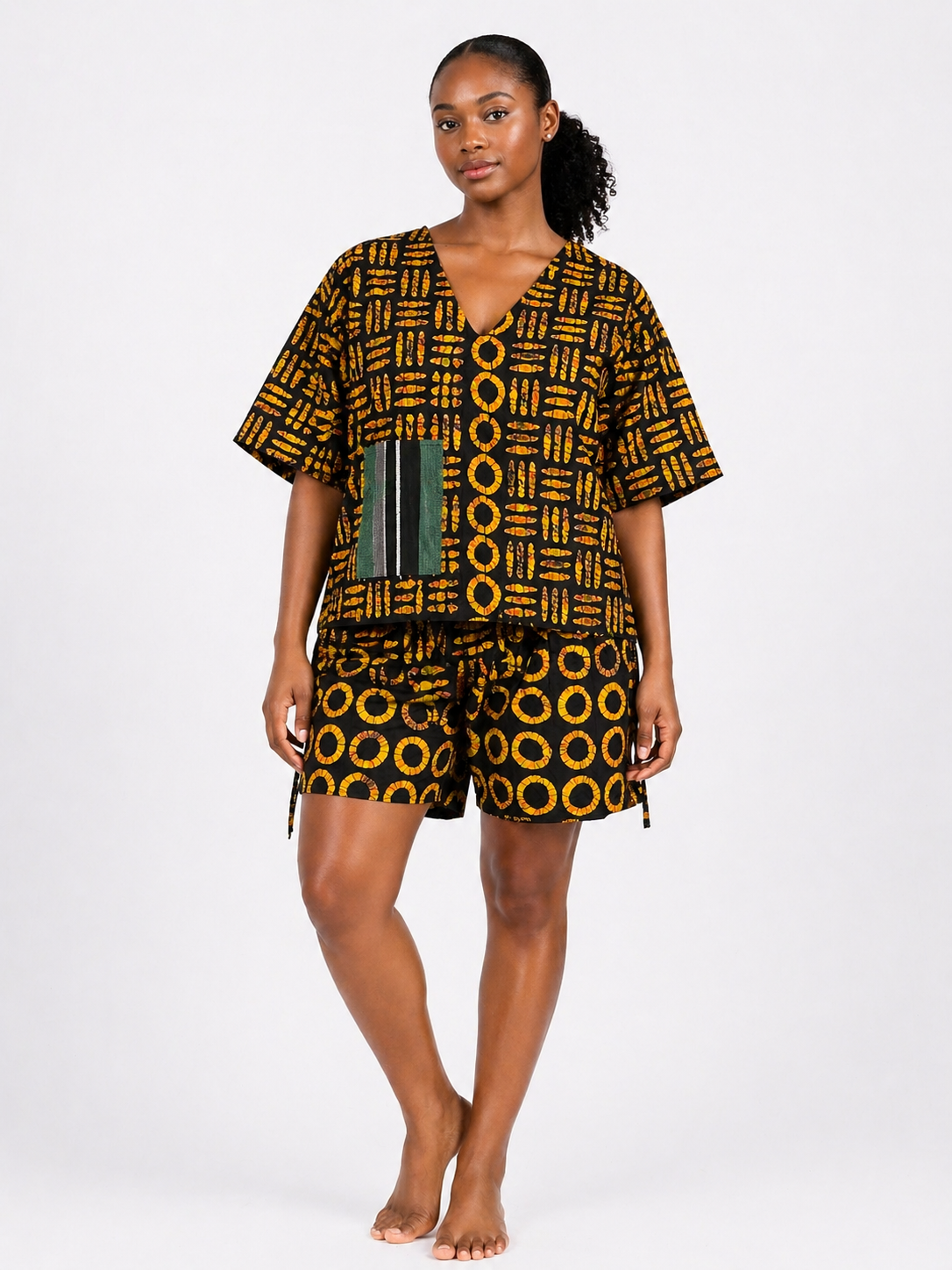 Ankara 2-Piece Top & Shorts Set | African Print Co-ord | Agbeke Style