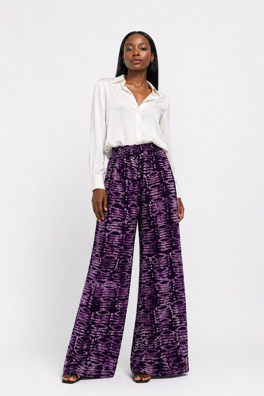 Adire Wide Leg Pants | African Print Trousers | Agbeke Style