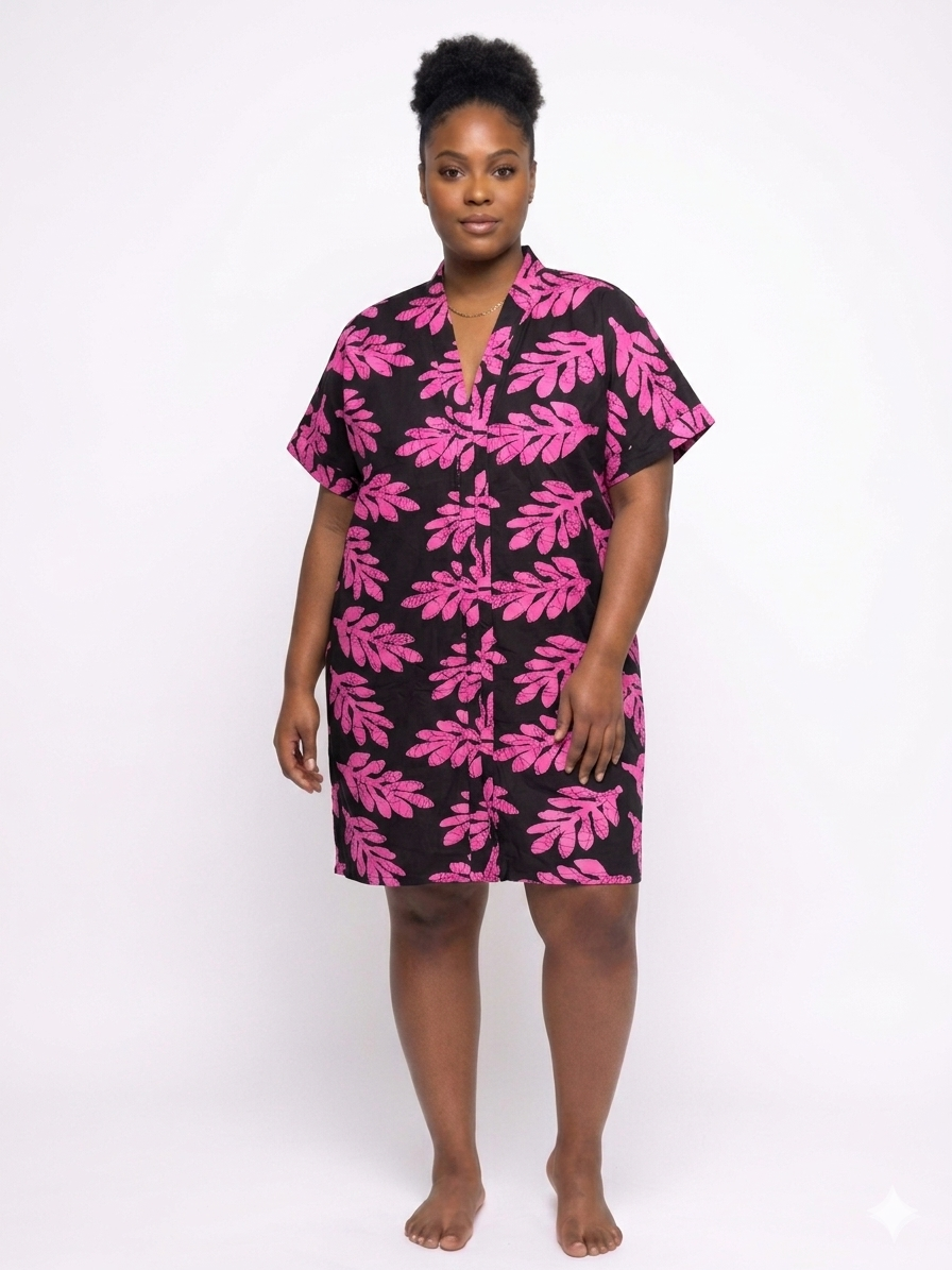 Ankara Kimono Mini Dress | African Print Dress | Agbeke Style