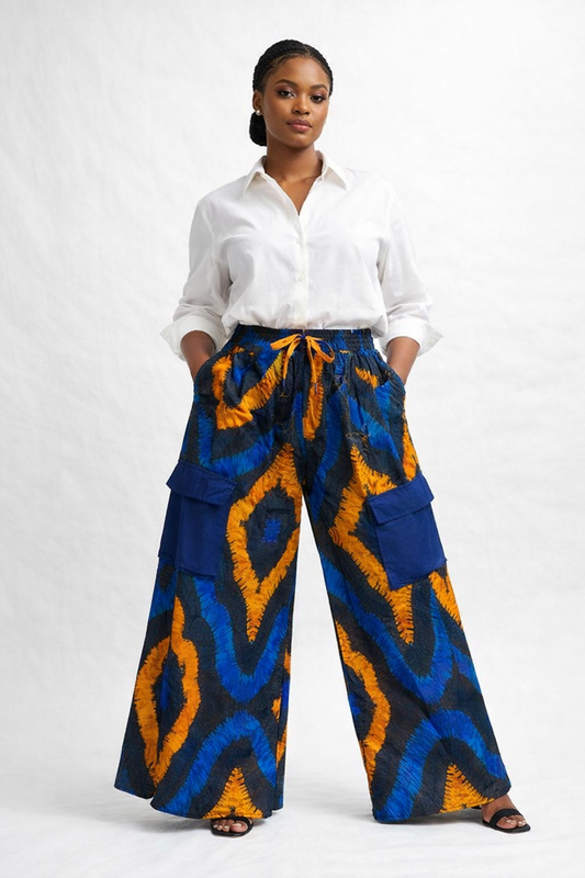 Ankara Wide Leg Palazzo Pants | African Print Trousers | Agbeke Style