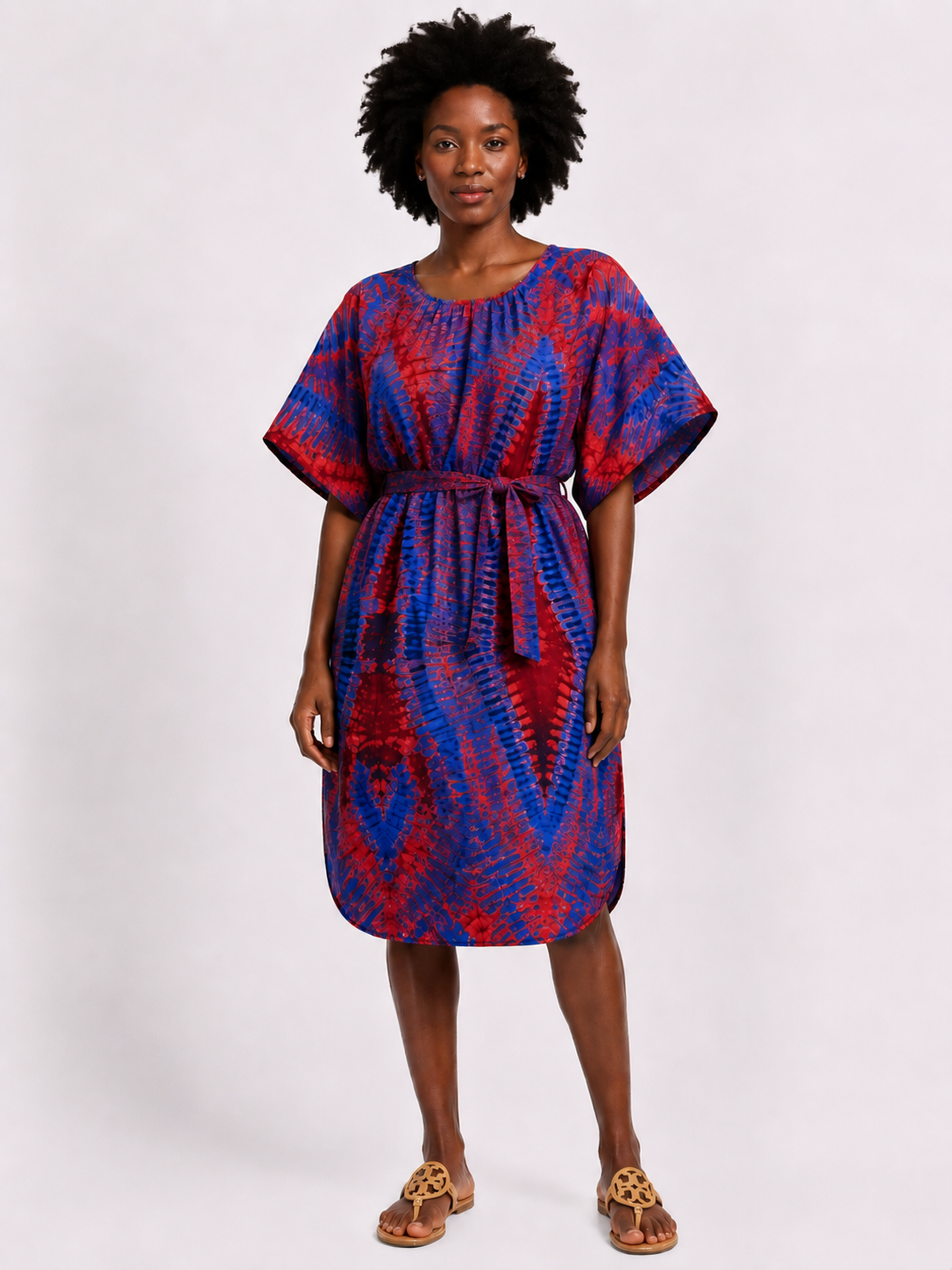 Ankara Butterfly Knee Length Dress | African Print Kaftan | Agbeke Style