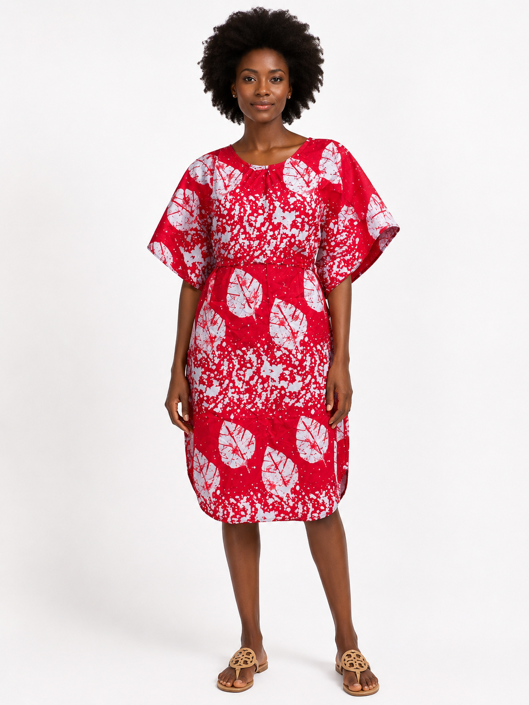 Ankara Butterfly Knee Length Dress | African Print Kaftan | Agbeke Style