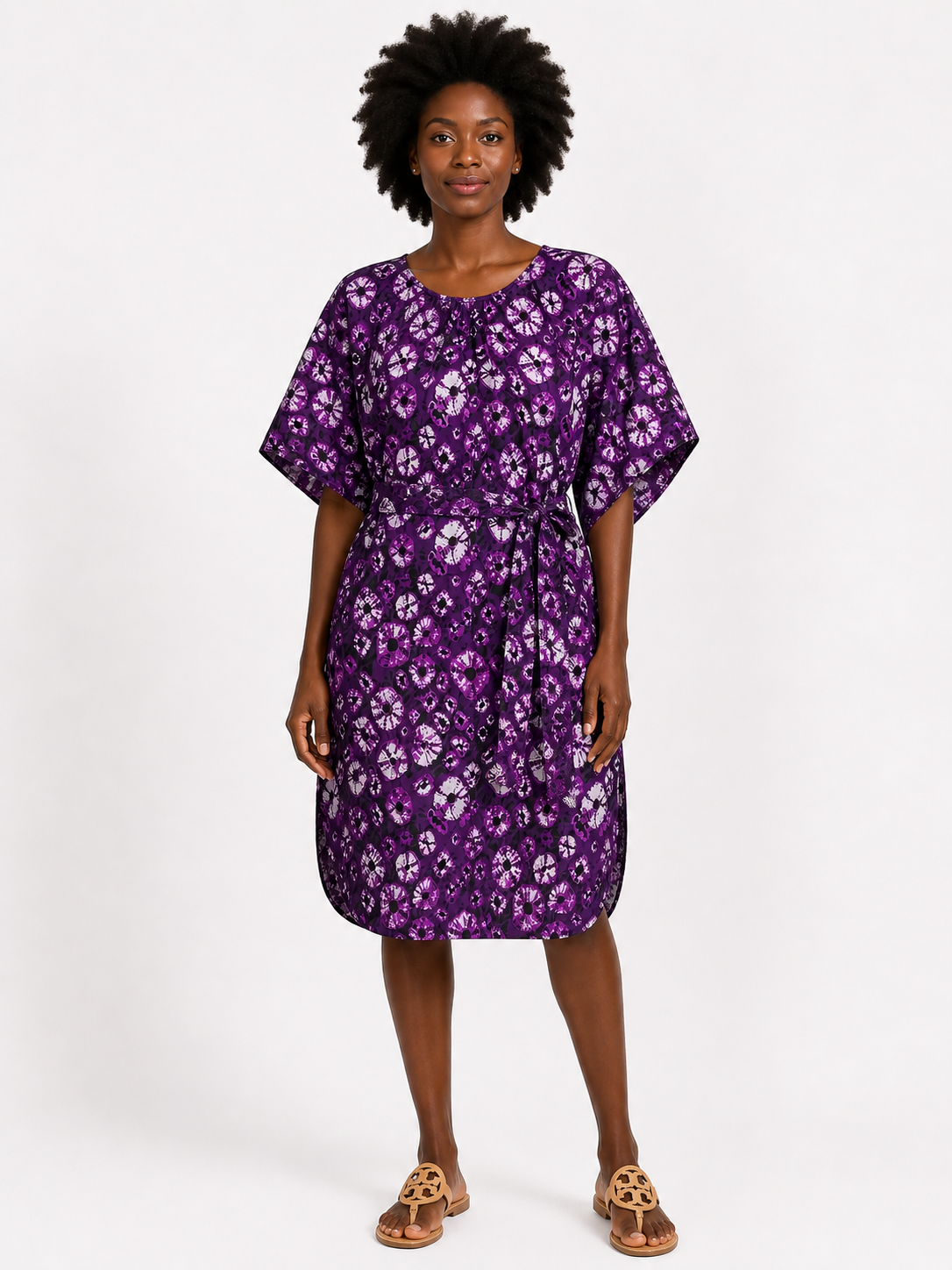 Ankara Butterfly Knee Length Dress | African Print Kaftan | Agbeke Style