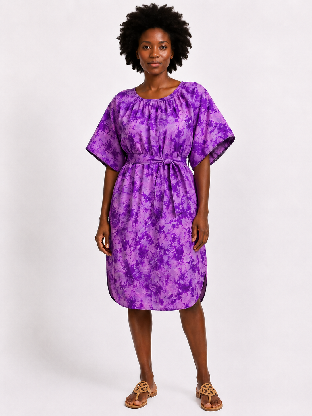 Ankara Butterfly Knee Length Dress | African Print Kaftan | Agbeke Style