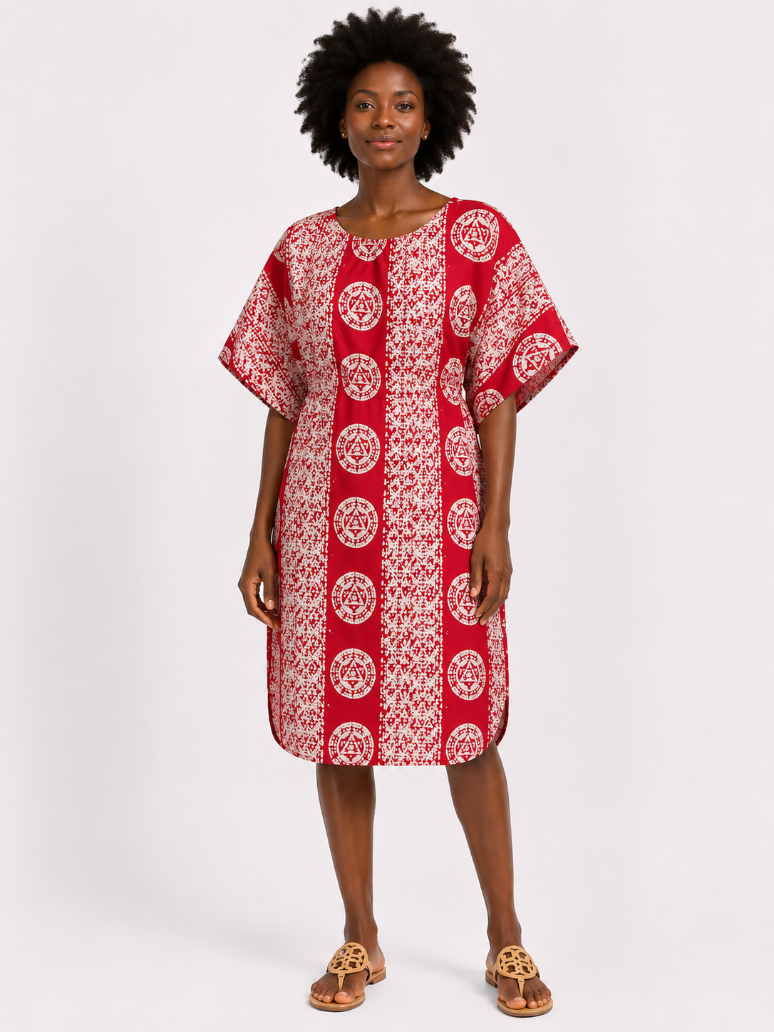 Ankara Butterfly Knee Length Dress | African Print Kaftan | Agbeke Style