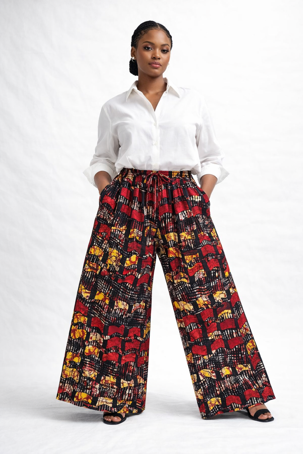 *Ankara Wide Leg Palazzo Pants | African Print Trousers | Agbeke Style