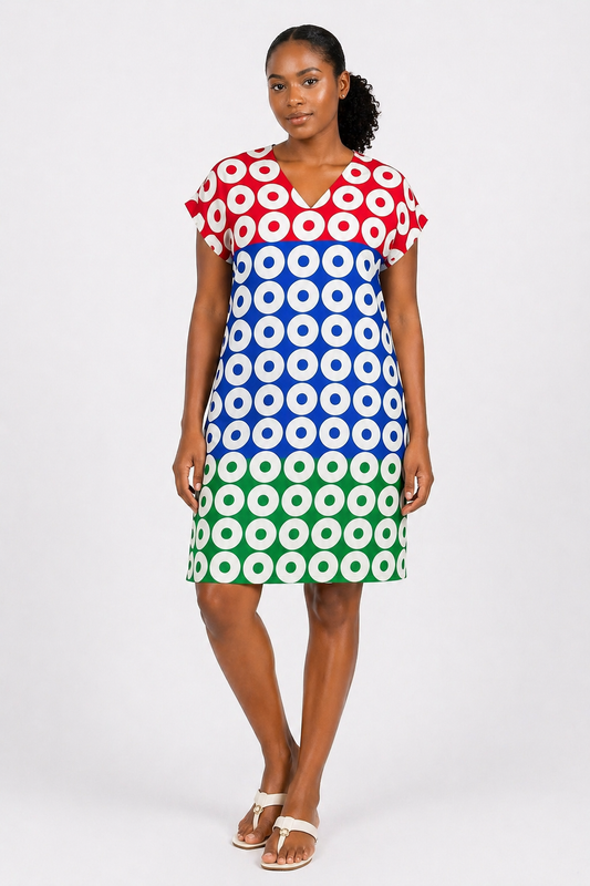 Ankara Bubu Knee Length Deep V-Neck
