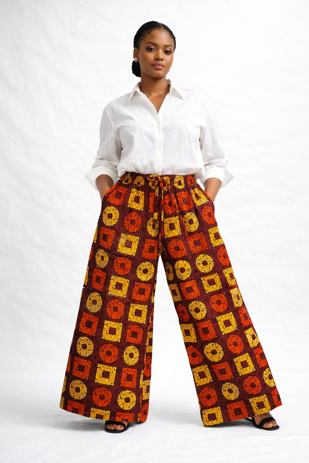 *Ankara Wide Leg Palazzo Pants | African Print Trousers | Agbeke Style