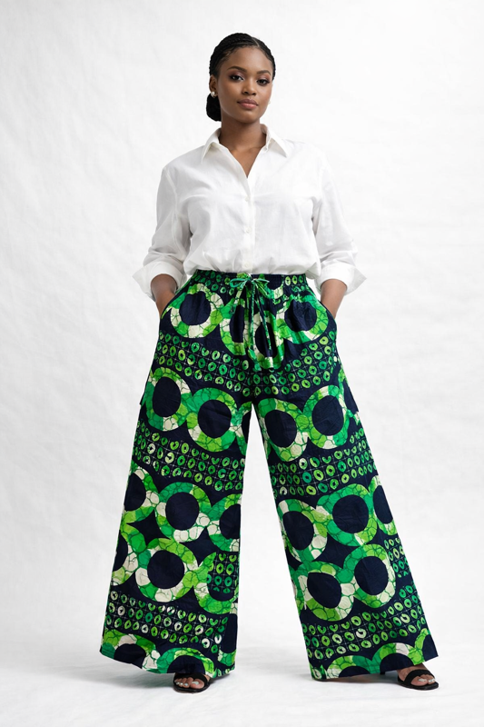 *Ankara Wide Leg Palazzo Pants | African Print Trousers | Agbeke Style