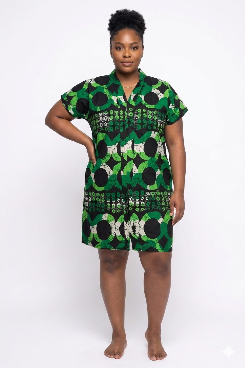 Ankara Kimono Mini Dress | African Print Dress | Agbeke Style