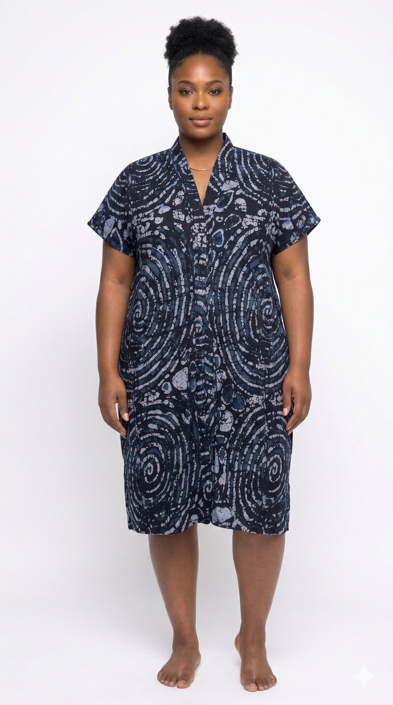 Ankara Kimono Mini Dress | African Print Dress | Agbeke Style