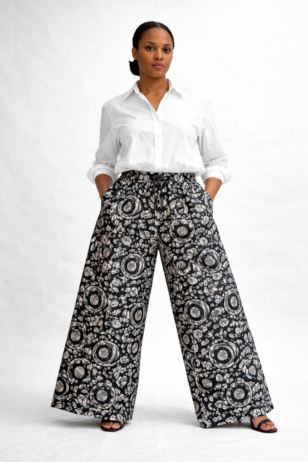 *Ankara Wide Leg Palazzo Pants | African Print Trousers | Agbeke Style
