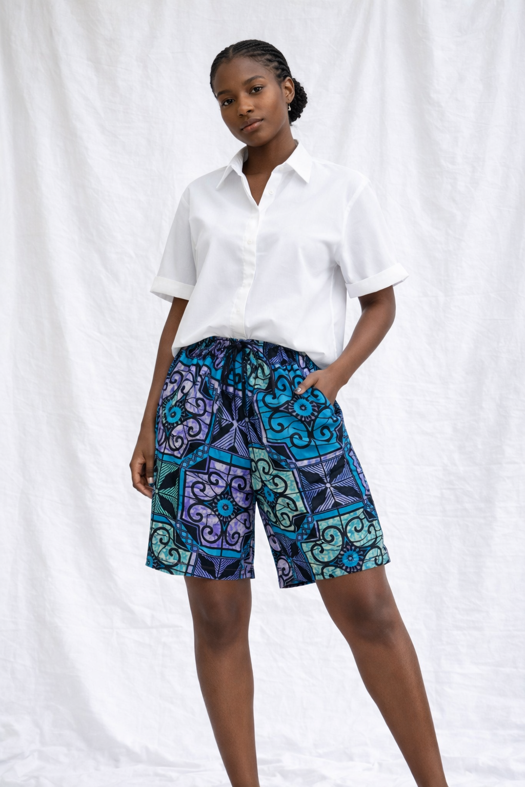 Ankara Bermuda Shorts | African Print Shorts | Agbeke Style