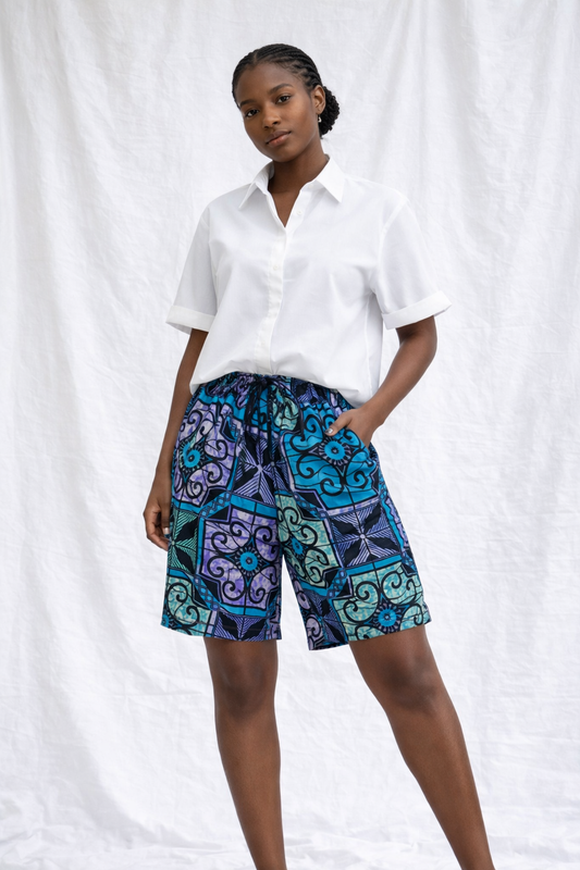 Ankara Bermuda Shorts | African Print Shorts | Agbeke Style
