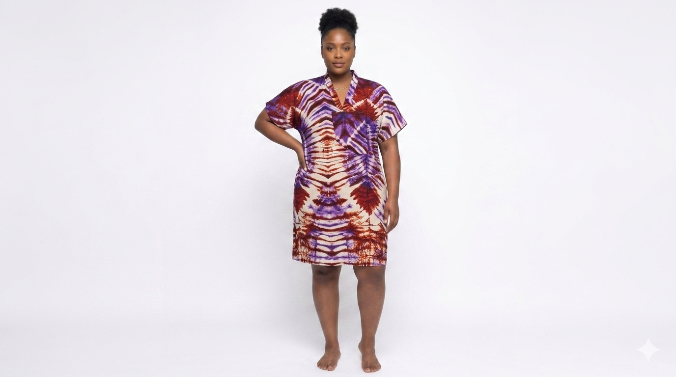 Ankara Kimono Mini Dress | African Print Dress | Agbeke Style