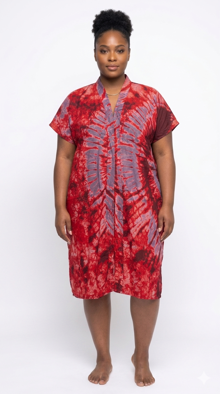Ankara Kimono Mini Dress | African Print Dress | Agbeke Style