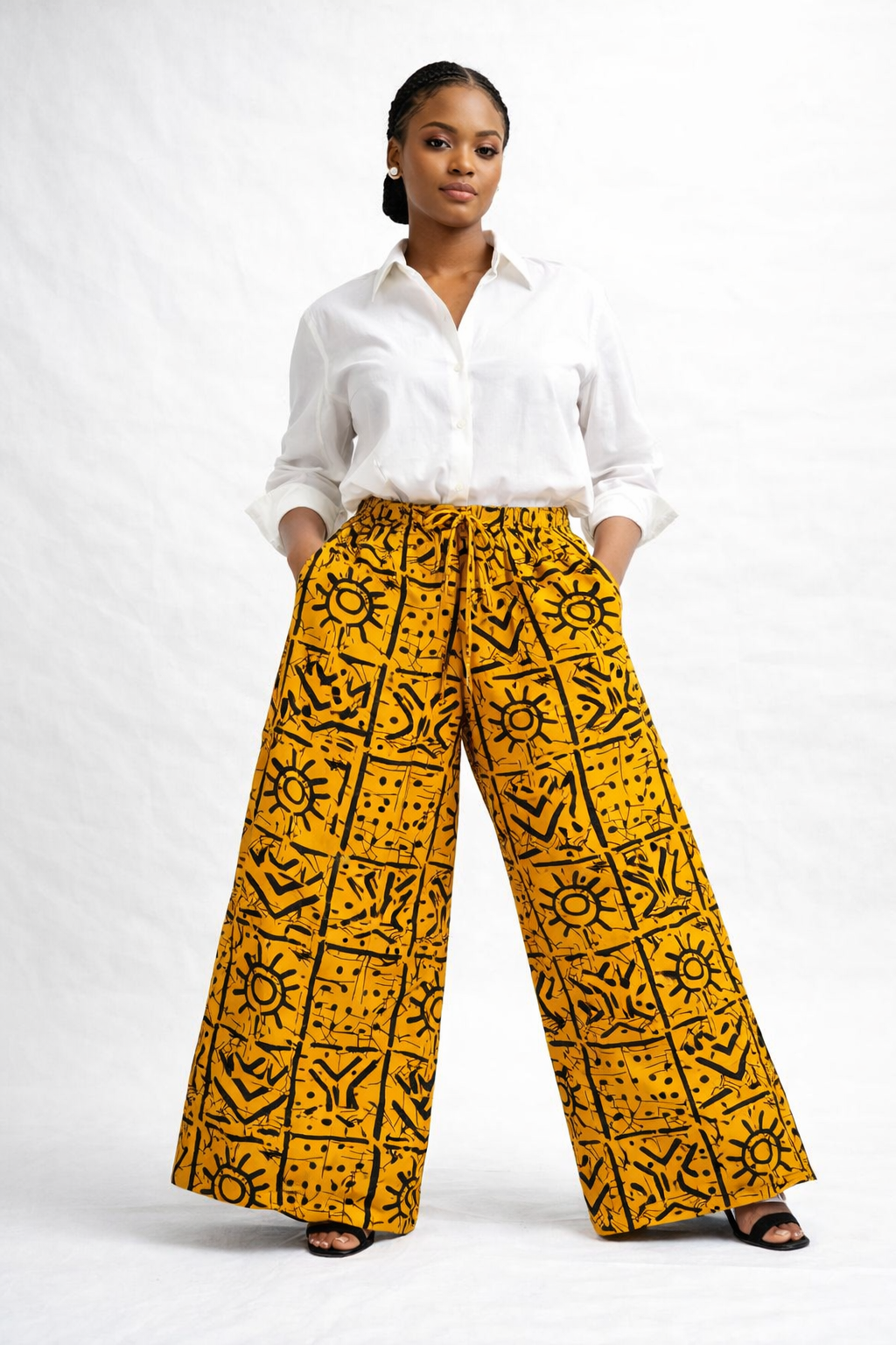 *Ankara Wide Leg Palazzo Pants | African Print Trousers | Agbeke Style