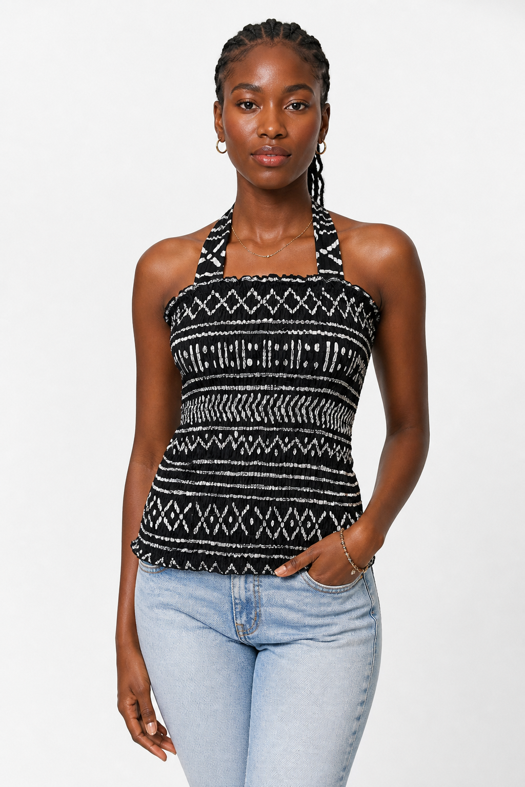 *Ankara Smocked Halter Top | African Print Top | Agbeke Style