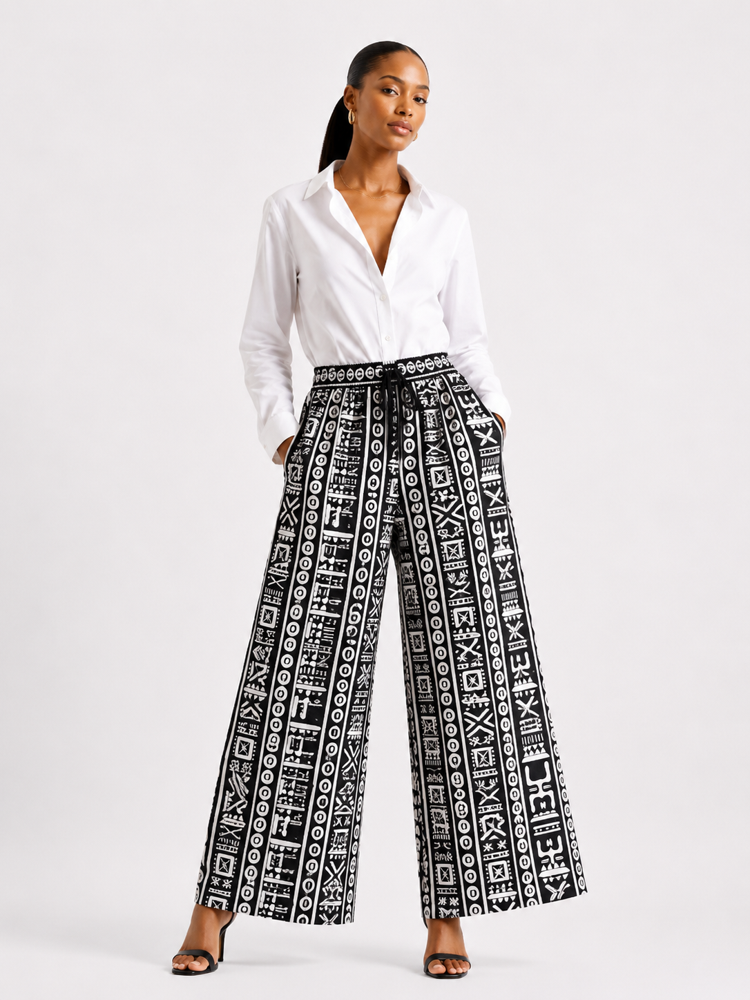 Ankara Wide Leg Palazzo Pants (0526 Collection)| African Print Trousers | Agbeke Style