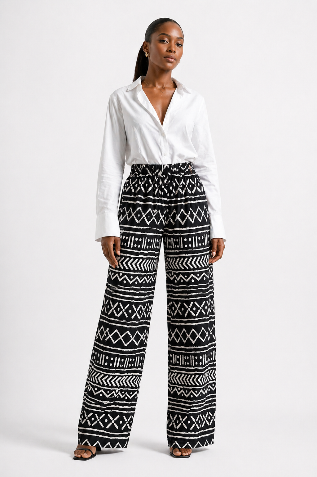 Ankara Wide Leg Pants (0426) | African Print Trousers | Agbeke Style